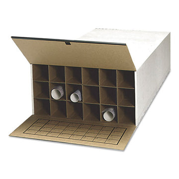 Safco® Tube-stor Fiberboard Files, Blueprints-roll Files, 24" X 37.5" X 12", White, 2-carton freeshipping - TVN Wholesale